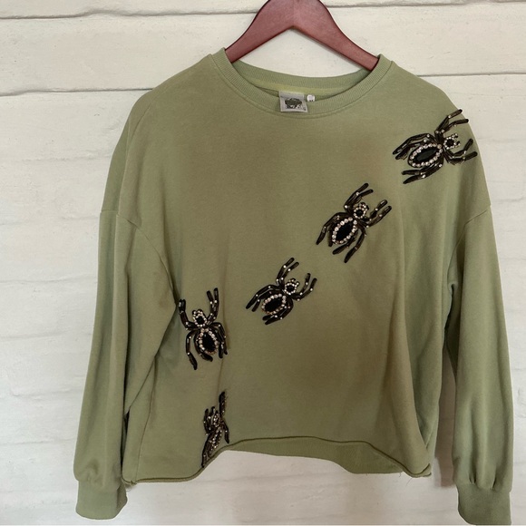 QUEEN OF SPARKLES Tops - Crawling Spider Sweatshirt by Queen of Sparkles.